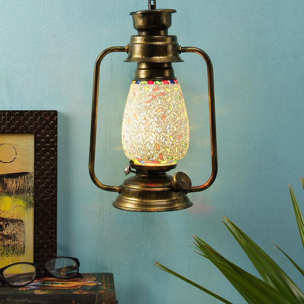 Buy Siera Mosaic Lantern Wall Lamp - Gold Wall Lamp from Vaaree