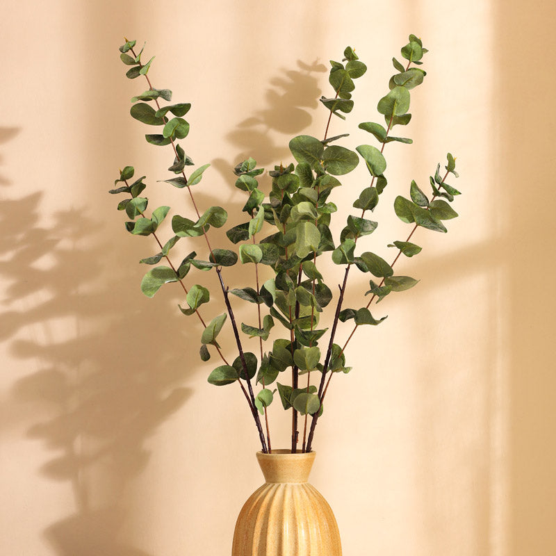 Buy Faux Realistic Eucalyptus Stick (Green) - Set Of Three Artificial Flowers from Vaaree