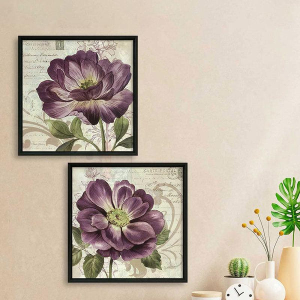 Buy Cummings Floral Wall Art - Set Of Two Wall Art & Paintings from Vaaree