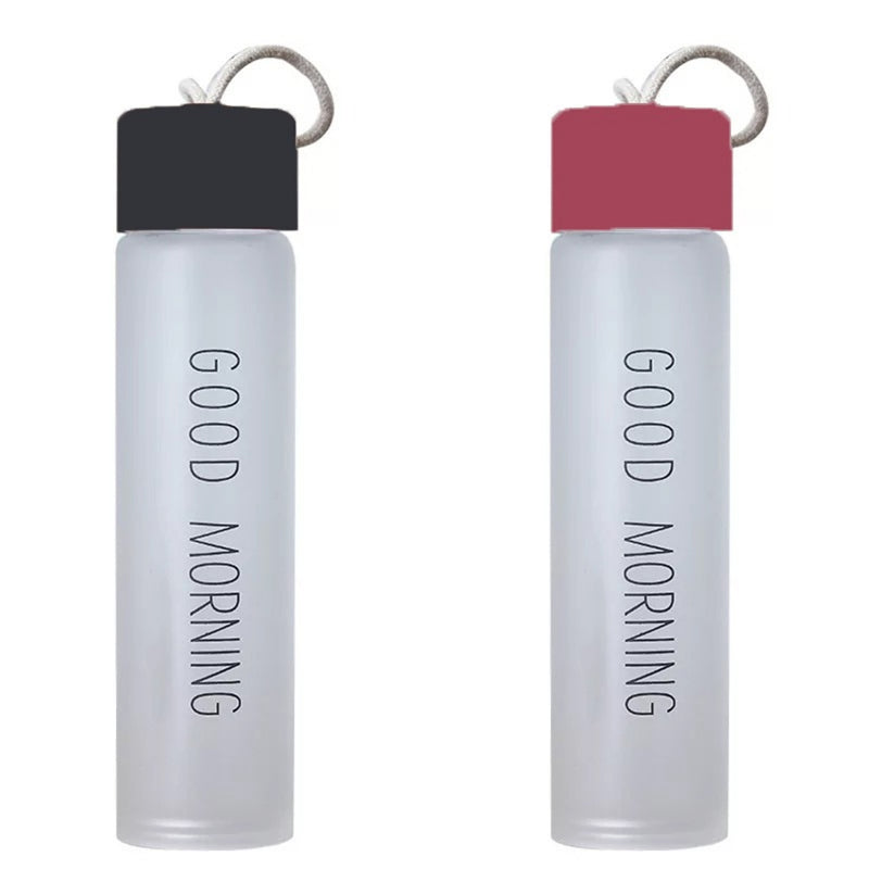 Bottle - Happy Morning 330 ML Water Bottle (Maroon & Black) - Set Of Two