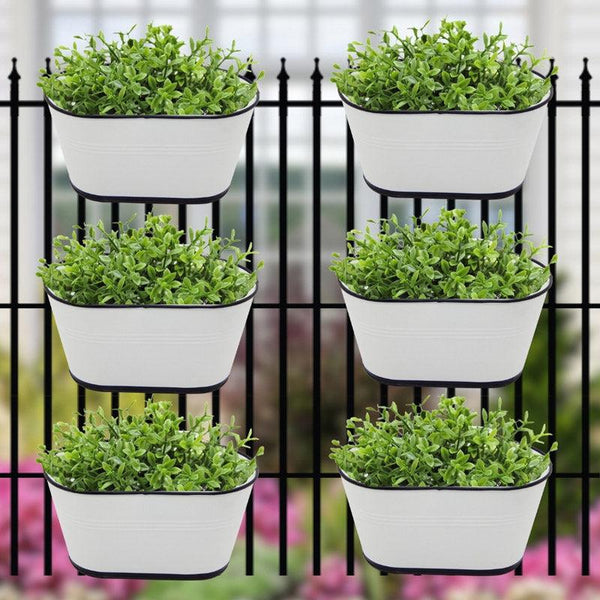 Buy Blossom Nest Planter (White) - Set Of Six Pots & Planters from Vaaree