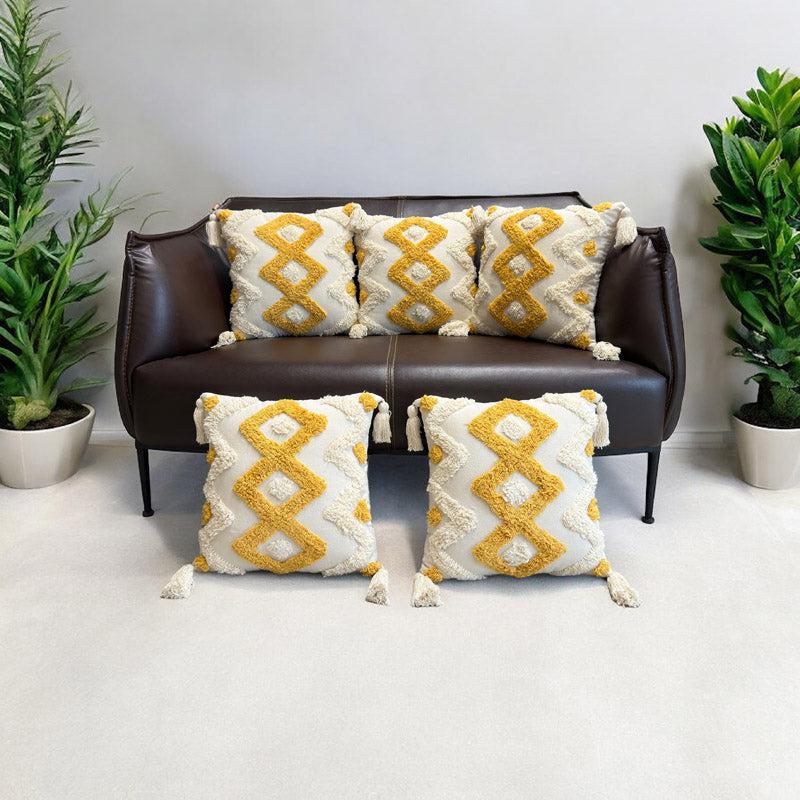 Buy Minerva Tufted Cushion Cover - Set Of Five Cushion Cover Sets from Vaaree