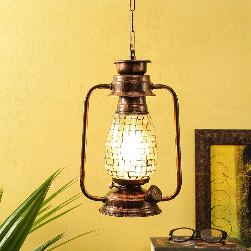 Buy Avina Mosaic Lantern Ceiling Lamp - Copper Ceiling Lamp from Vaaree