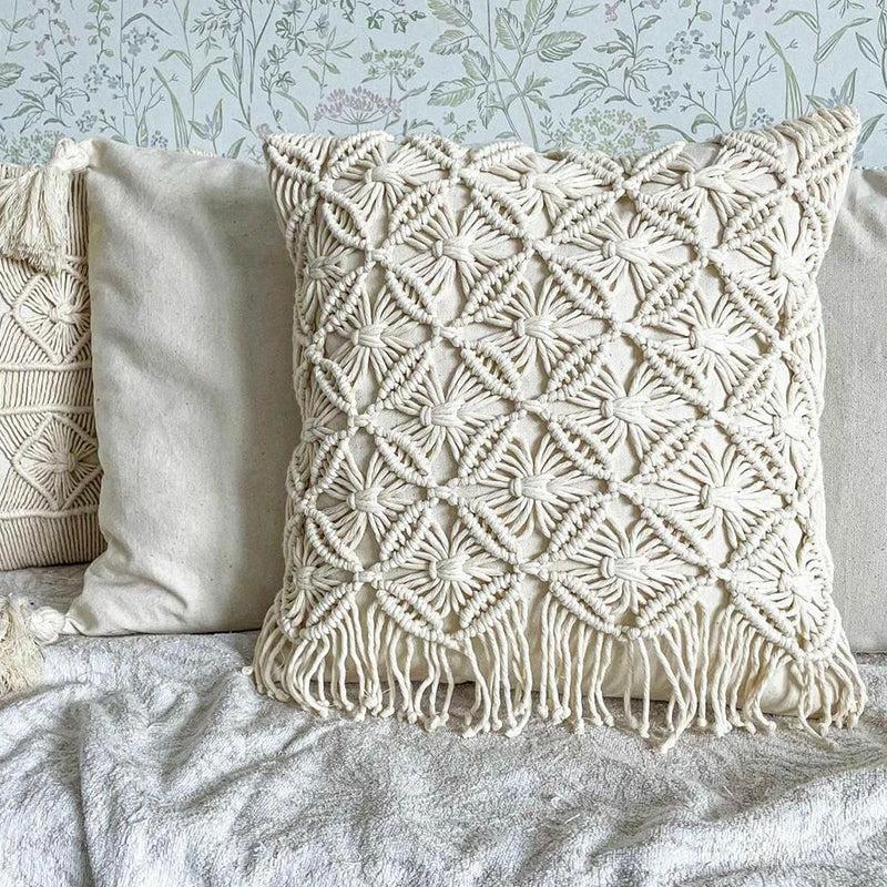 Buy Fiona Macrame Tie Cushion Cover Cushion Covers from Vaaree