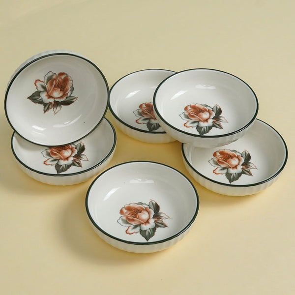 Buy Maduva Floral Bowl (150 ML) - Set Of Six Bowl from Vaaree