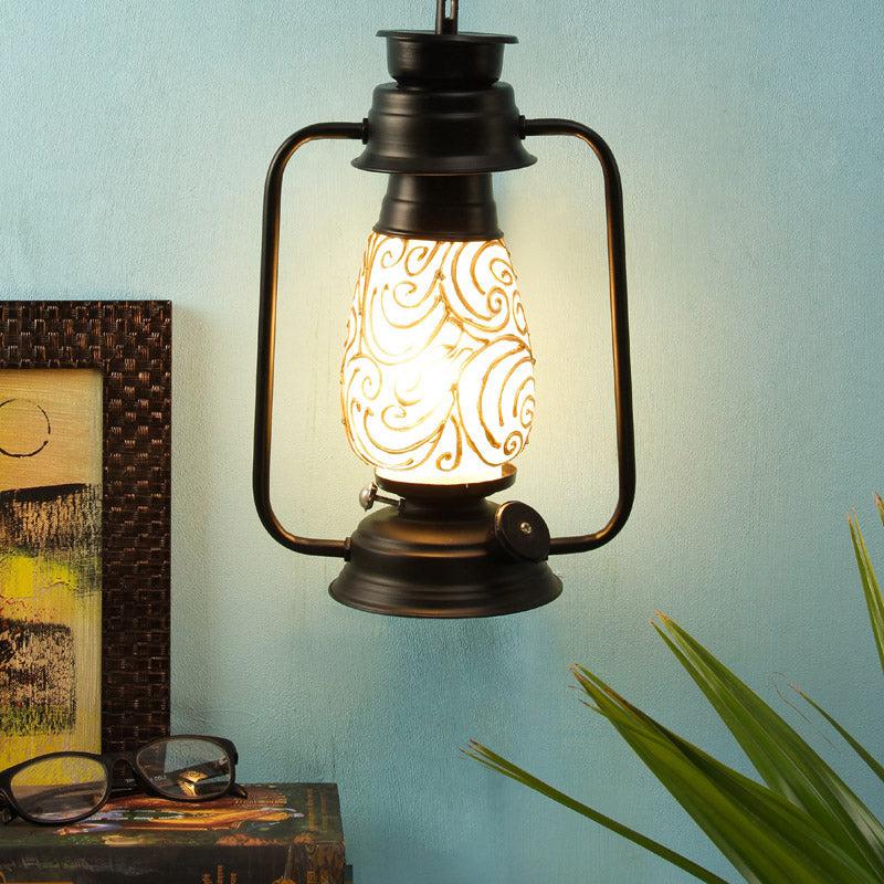 Buy Saagar Mosaic Lantern Wall Lamp - Black Wall Lamp from Vaaree