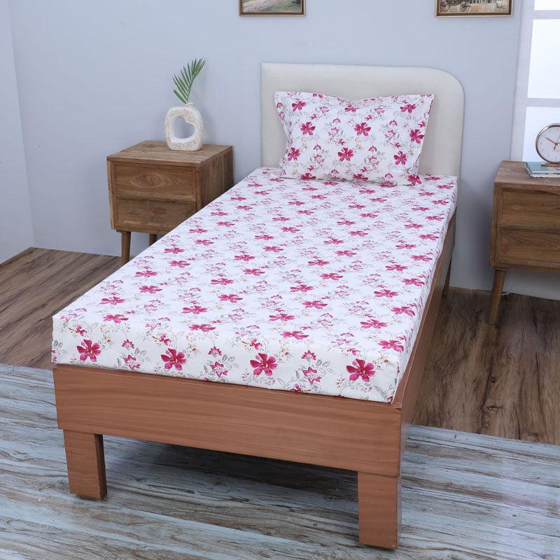 Buy Jumina Floral Printed Bedsheet - Pink Bedsheets from Vaaree