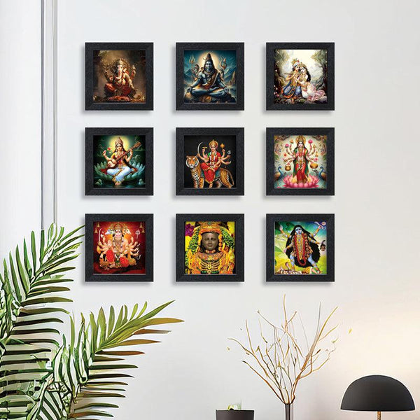 Buy Deva Spiritual Wall Art - Set Of Nine Wall Art & Paintings from Vaaree