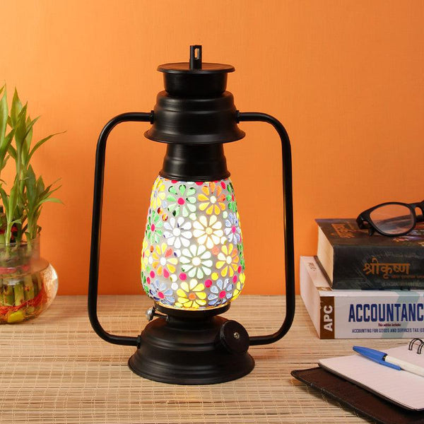 Buy Madhura Mosaic Lantern Table Lamp - Black Table Lamp from Vaaree