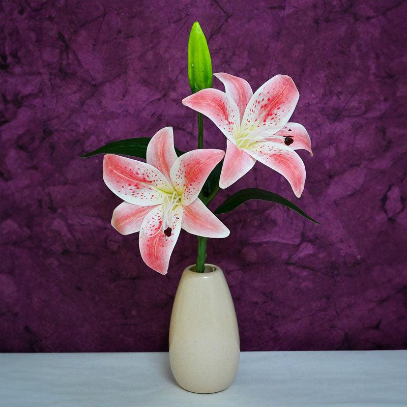 Buy Faux Everlasting Lily Flower Stick - Pink Artificial Flowers from Vaaree