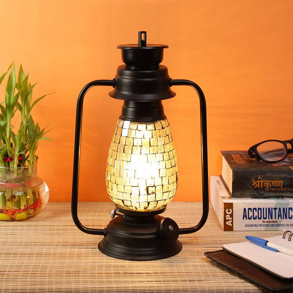 Buy Avina Mosaic Lantern Table Lamp - Black Table Lamp from Vaaree