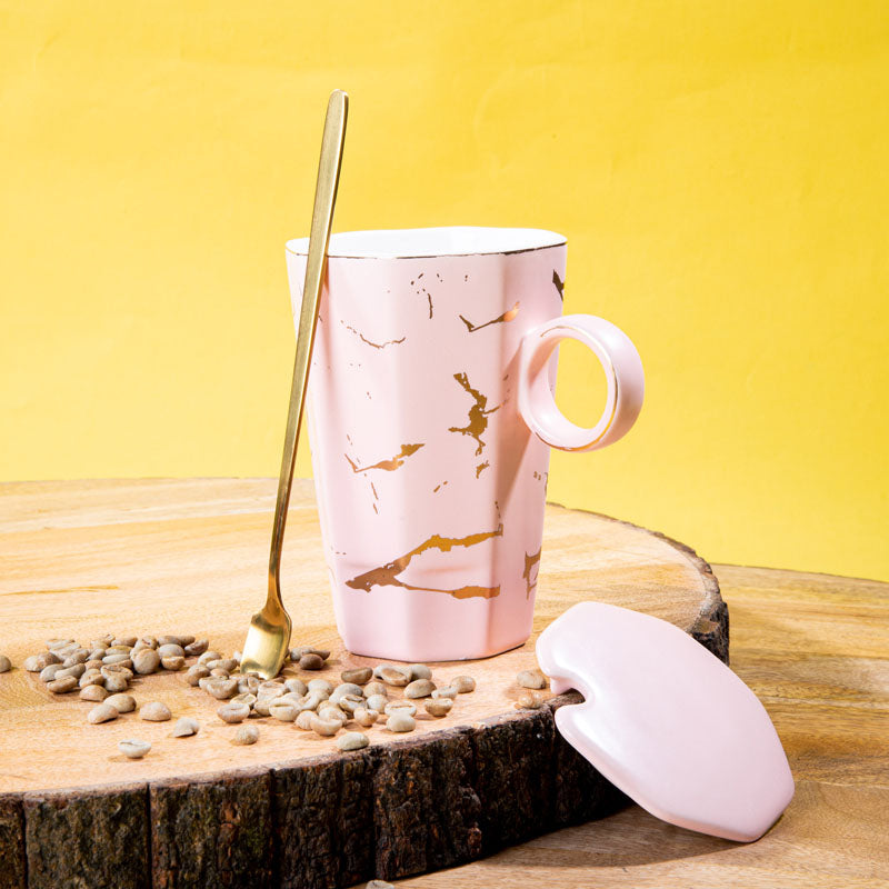 Buy Goldira Glory Mug (Pink) - 400 ML Mug & Tea Cup from Vaaree