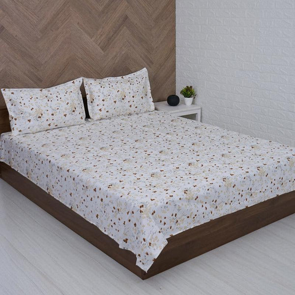 Buy Vishva Floral Bedsheet - Yellow Bedsheets from Vaaree