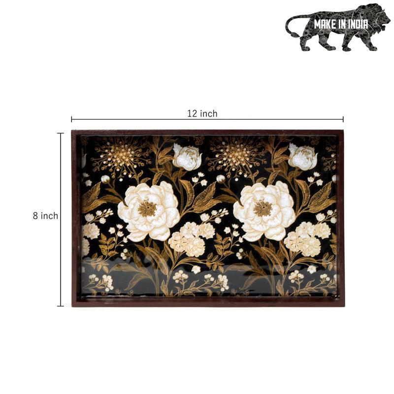 Buy Midnight Florenta Serving Tray Serving Tray from Vaaree