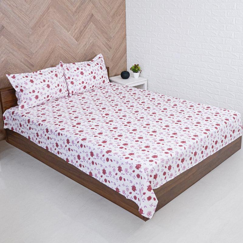 Buy Mudra Floral Bedsheet - Pink Bedsheets from Vaaree