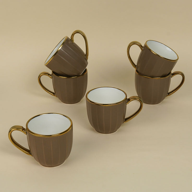 Buy Alchemy Dark Brown Cup (220 ML) - Set Of Six Mug from Vaaree