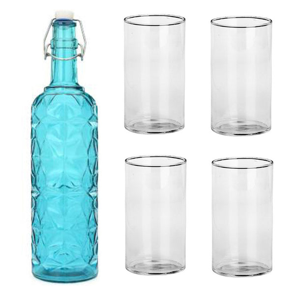 Buy Thaddeus 1000 ML Water Bottle With 280 ML Glass - Five Piece Set Bottle from Vaaree