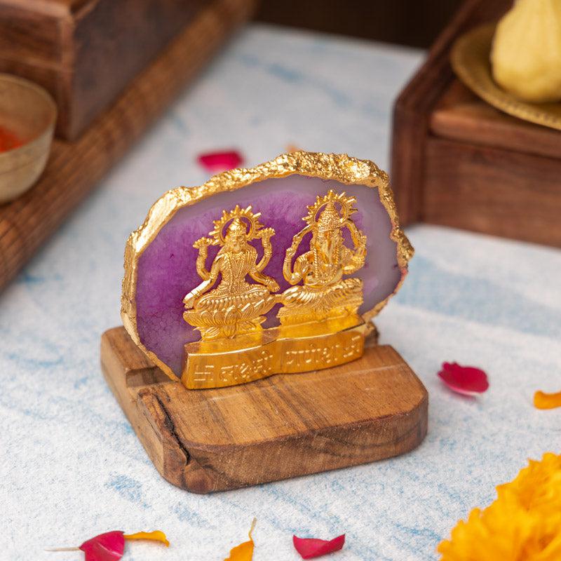 Buy Divine Laxmi Ganesha Agate Festive Gift Box - Purple Idols & Sets from Vaaree