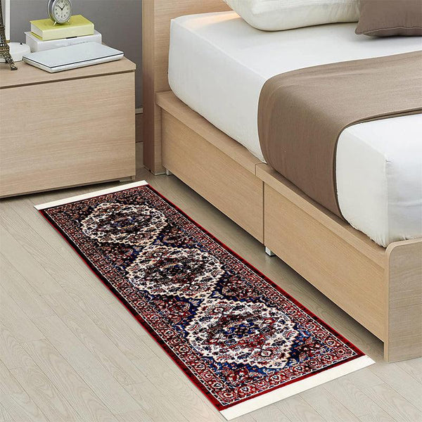 Nikha Ethnic Runner Rug - Maroon