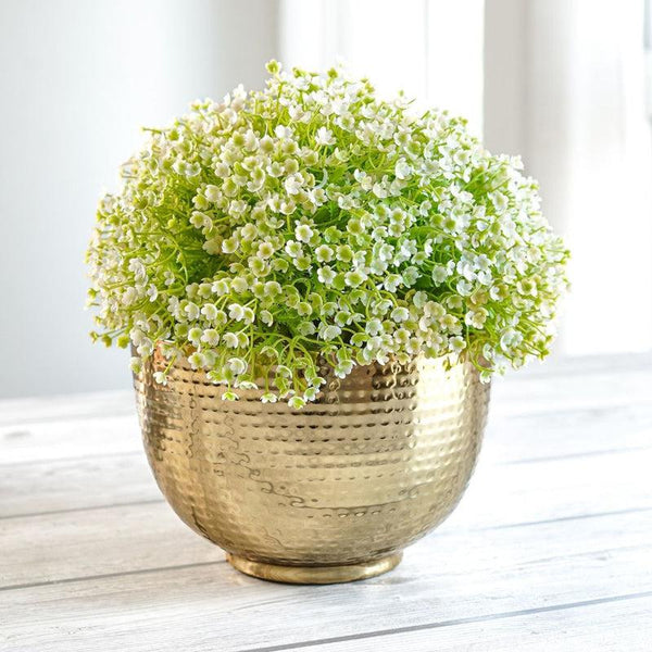 Buy Finasa Metal Hammered Planter - Gold Pots & Planters from Vaaree