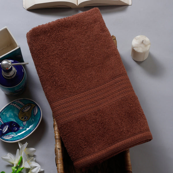 Buy Reid Terry Bath Towel - Rust Bath Towels from Vaaree