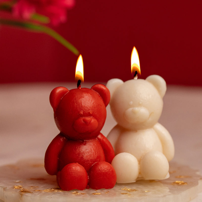 Buy Teddy Cinnamon Scented Candle - Set Of Two Candles from Vaaree