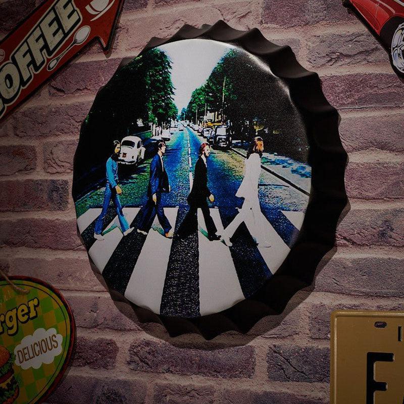 Buy The Beatles Abby Road Bottle Cap Wall Accent Wall Accents from Vaaree