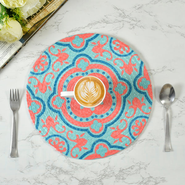 Table Mat - Garbha Round Placemat - Set Of Six