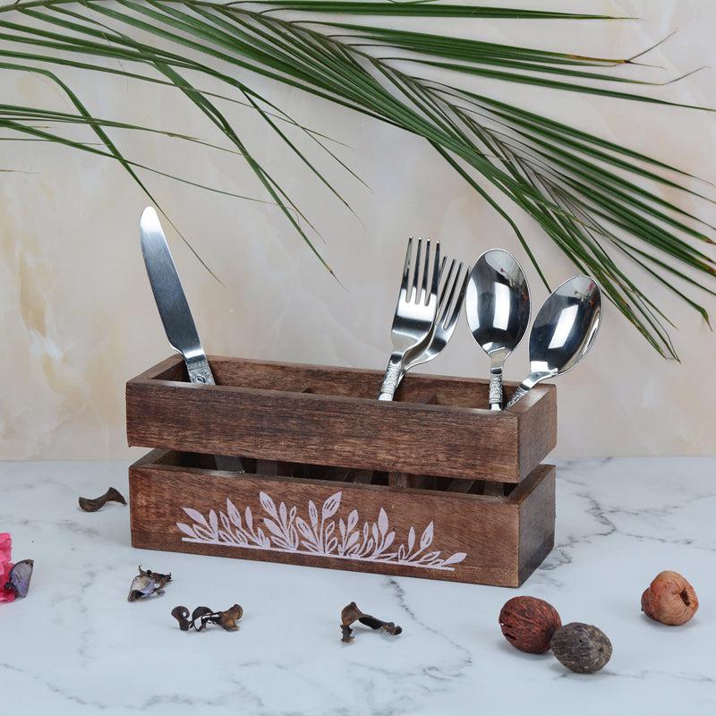 Buy Nara Wooden Cutlery Holder Cutlery Stand from Vaaree