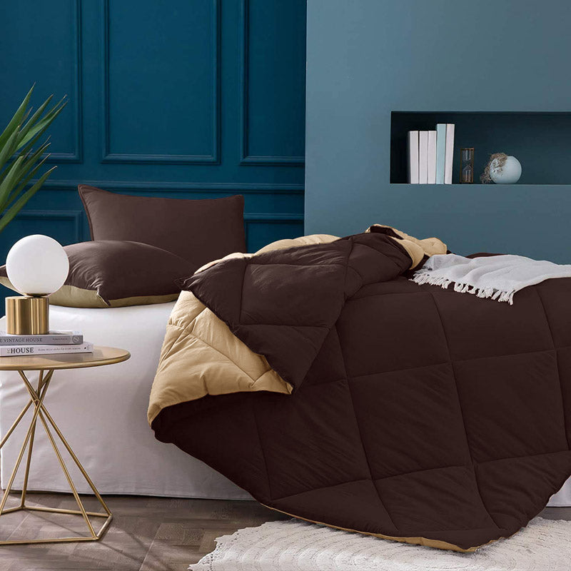 Buy Nihara Revesible Comforter - Brown & Beige Comforters & AC Quilts from Vaaree