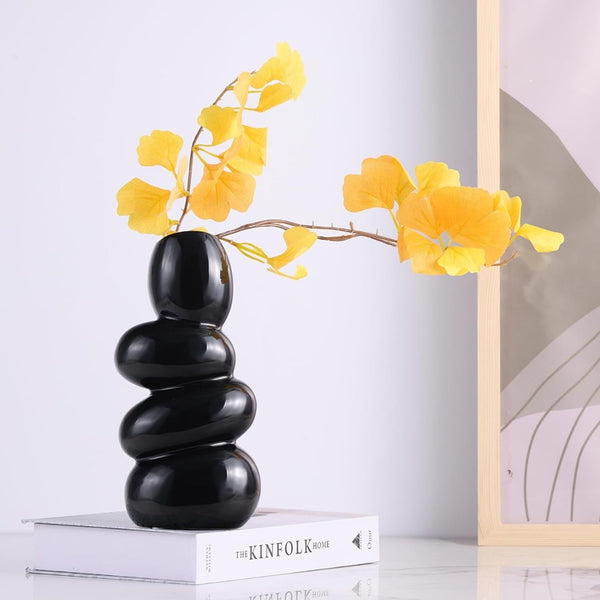 Buy Pebble Play Vase - Black Pots & Planters from Vaaree