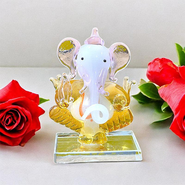 Buy Sacred Ganesha Murti Glass Idol Showpiece from Vaaree