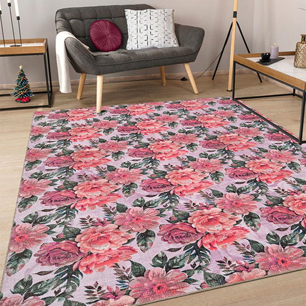 Buy Charlotte Floral Carpet - Lilac Carpet from Vaaree