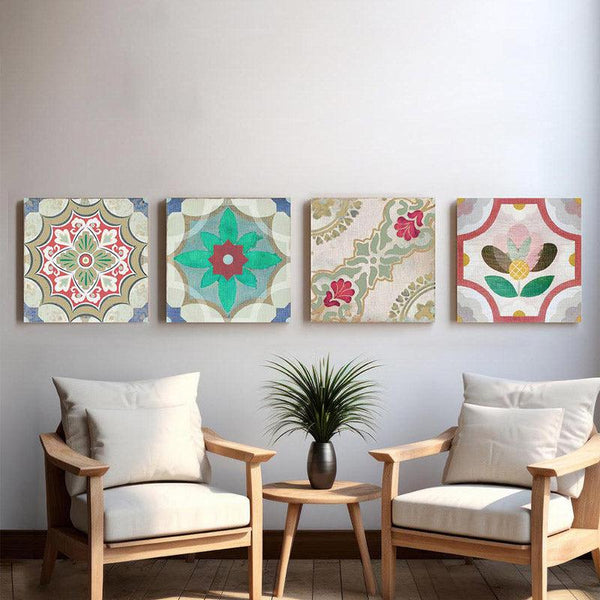 Buy Jasmine Ethnic Wall Art - Set of Four Wall Art & Paintings from Vaaree