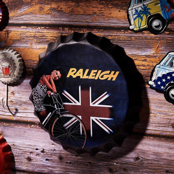 Raleigh Bottle Cap Wall Accent