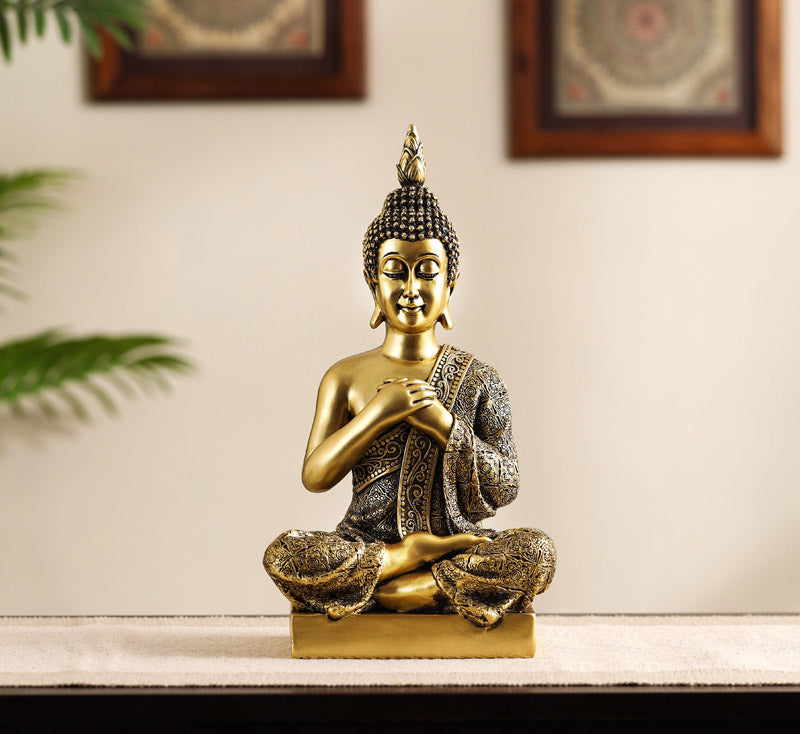 Buy Ornate Meditating Buddha Showpiece Showpieces from Vaaree