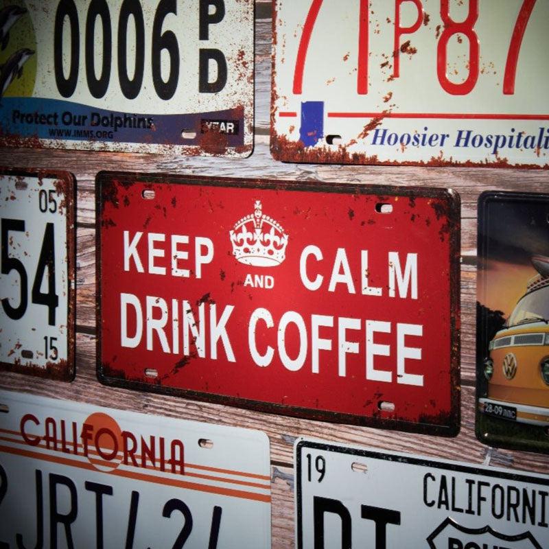 Buy Keep Calm And Drink Coffee Sign Plate Wall Accent Wall Accents from Vaaree