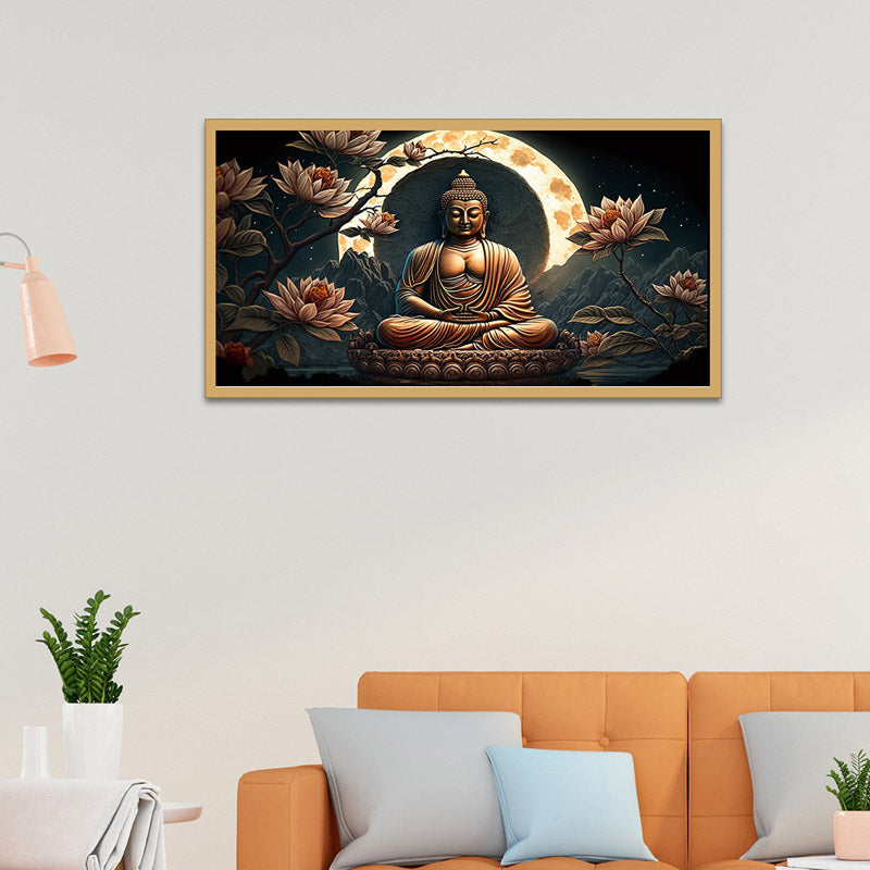 Buy Meditative Buddha Wall Painting- With Frame Wall Art & Paintings from Vaaree