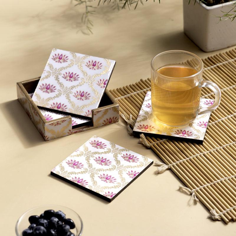 Buy Kamala Ethnic Coaster With Stand - Five Piece Set Coasters from Vaaree