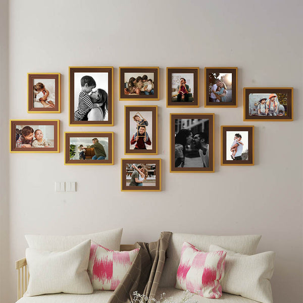 Buy Eclectic Edge Wall Photo Frame - Set Of Twelve Photo Frames from Vaaree