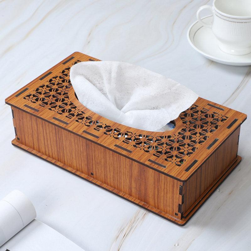 Buy Galenta Tissue Box - Brown Tissue Holder from Vaaree