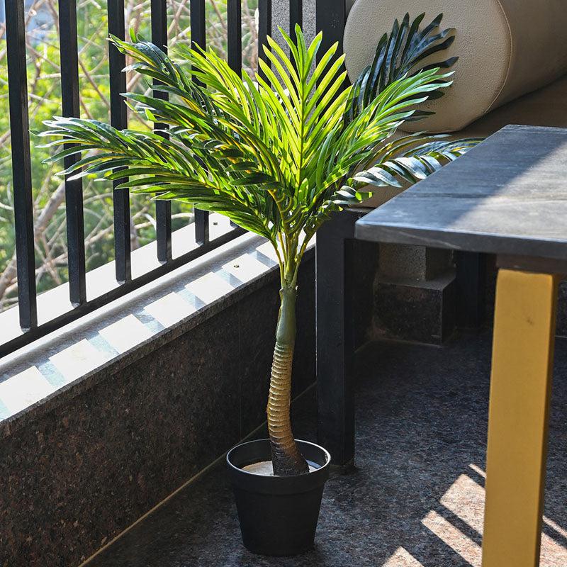 Buy Faux Everlasting Bonsai Palm Plant With Pot - 2.3 Feet Artificial Plants from Vaaree