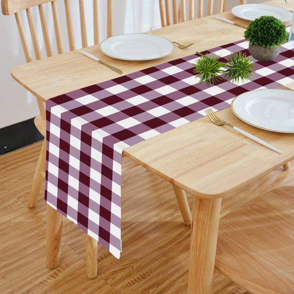 Table Runner - Mabel Checkered Table Runner - Purple