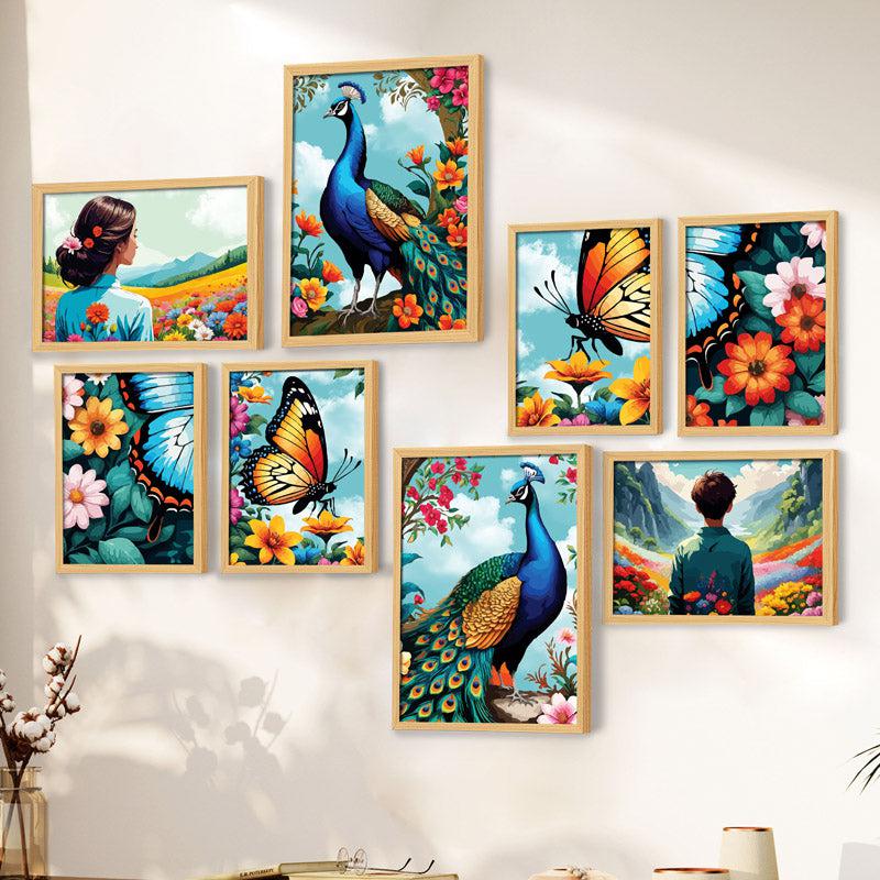 Buy Outburst Of Nature Wall Art - Set Of Eight Wall Art & Paintings from Vaaree