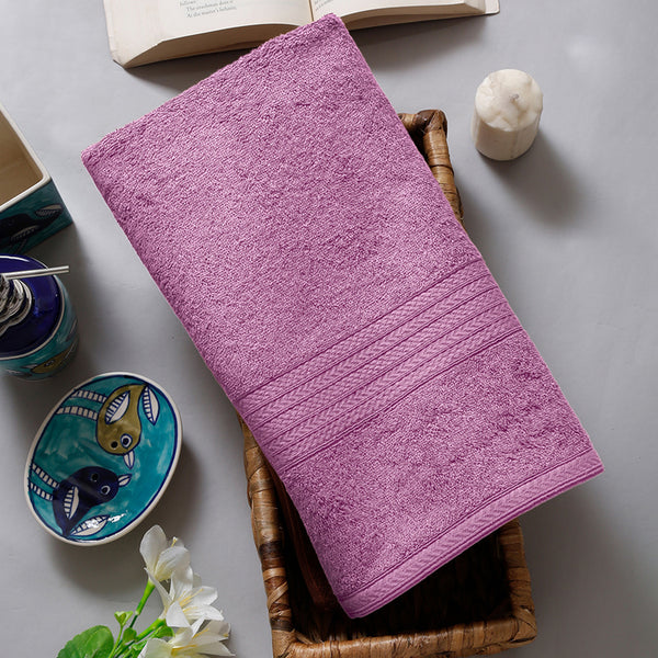 Buy Reid Terry Bath Towel - Lavender Bath Towels from Vaaree