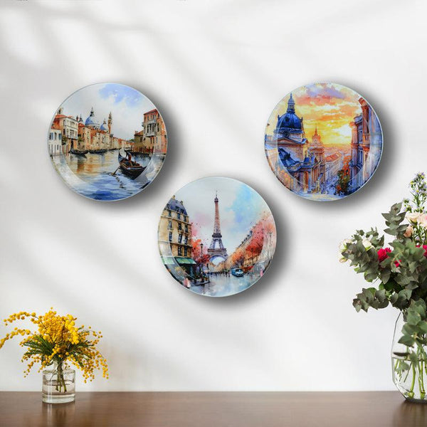 Buy City Magma Wall Plate - Set Of Three Wall Plates from Vaaree