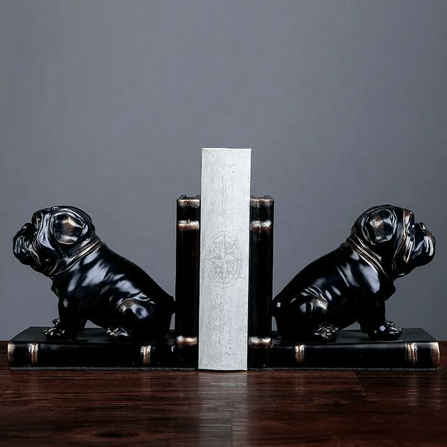 Buy Bull Dog Bookend - Black Book End from Vaaree