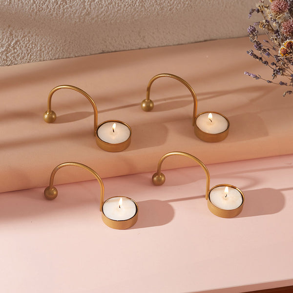 Buy Zuria Tealight Candle Holder (Gold) - Set of Four Tea Light Candle Holders from Vaaree