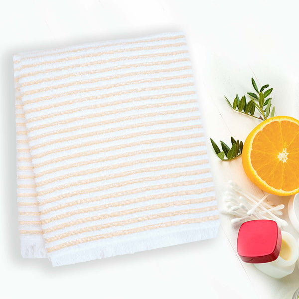 Micro Cotton LuxeDry Striped Comfort Bath Towel - Yellow & White