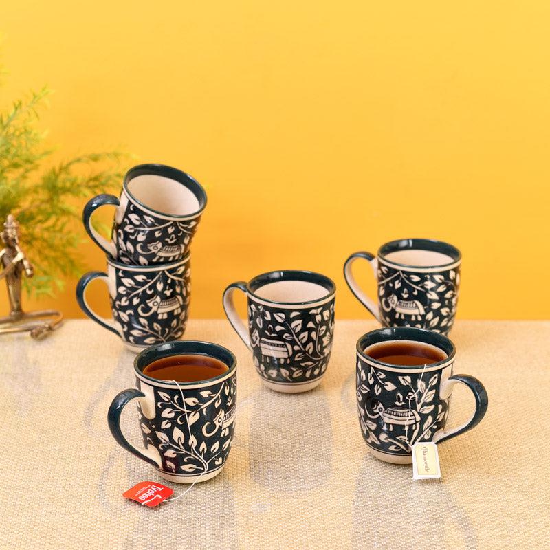 Buy Tiya Ceramic Mug (175 ML) - Set of Six Mugs from Vaaree